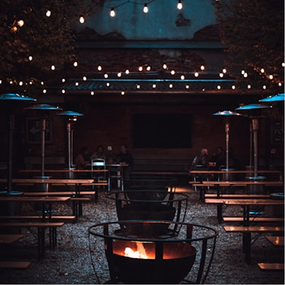 Integrated lighting and stone accents