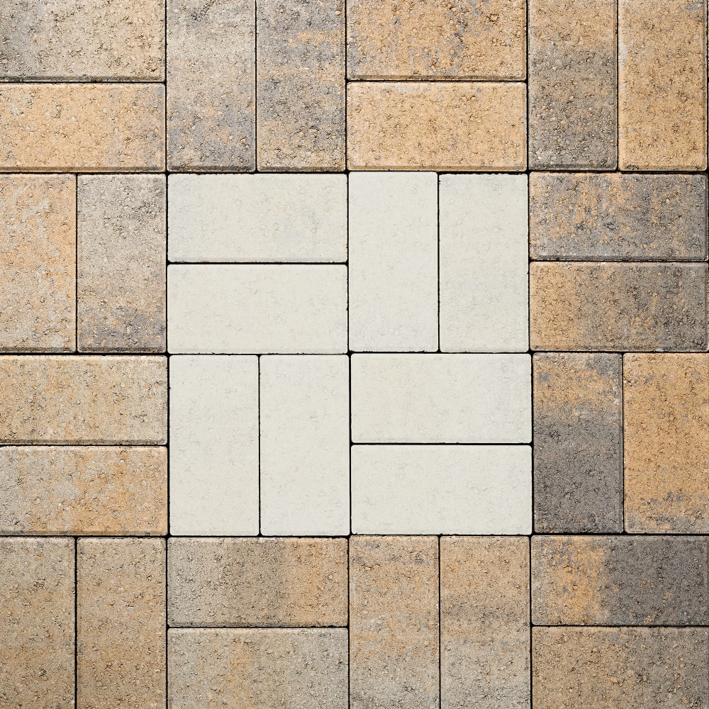 Basket weave paver driveway - Benchmark Pavers