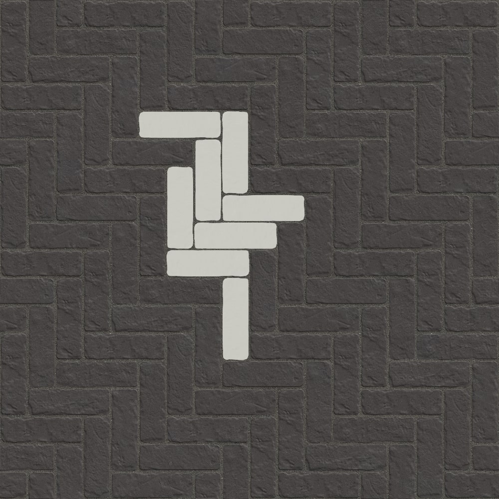 Herringbone pattern paver driveway - Benchmark Pavers